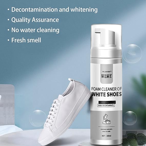 WLWE shoe cleaner, effective, fast, restores shoes, deep clean solution.